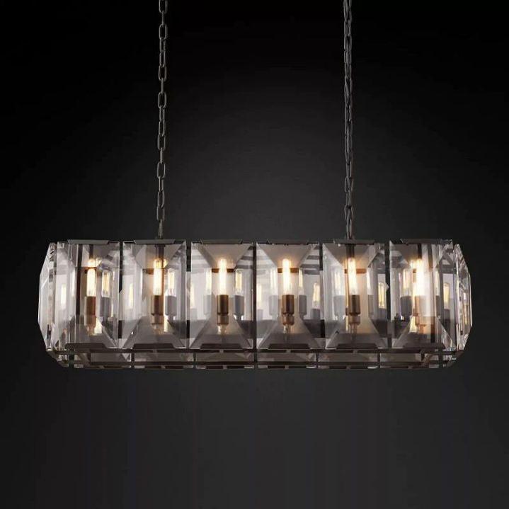 Harlow Crystal Rectangular Chandelier 42"