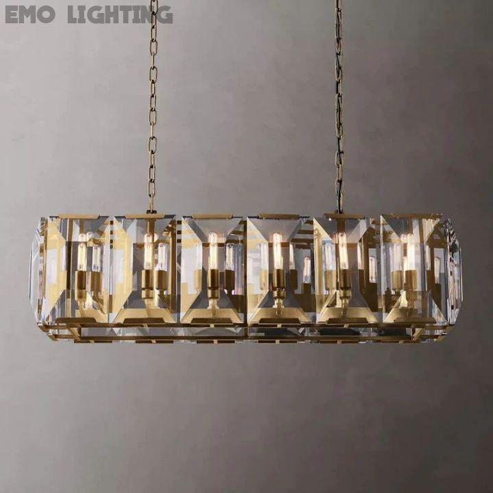 Harlow Crystal Rectangular Chandelier 42"