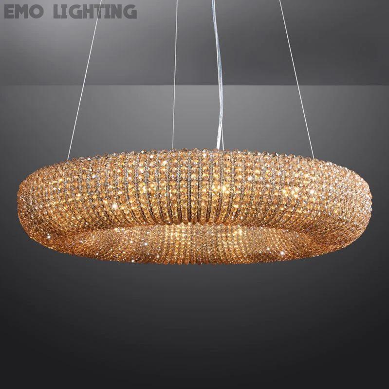 Halo Crystal Round LED Chandelier 41"