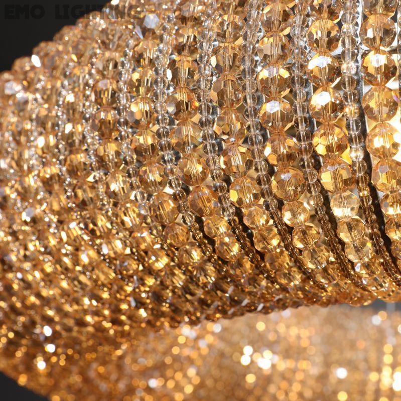 Halo Crystal Round LED Chandelier 41"