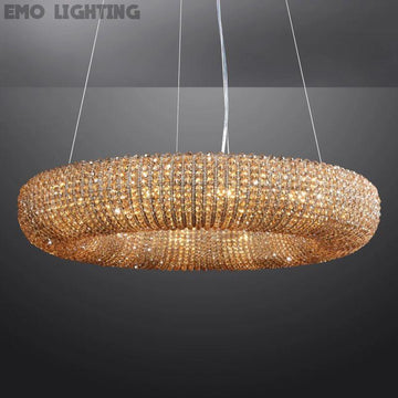 Halo Crystal Round LED Chandelier 59"