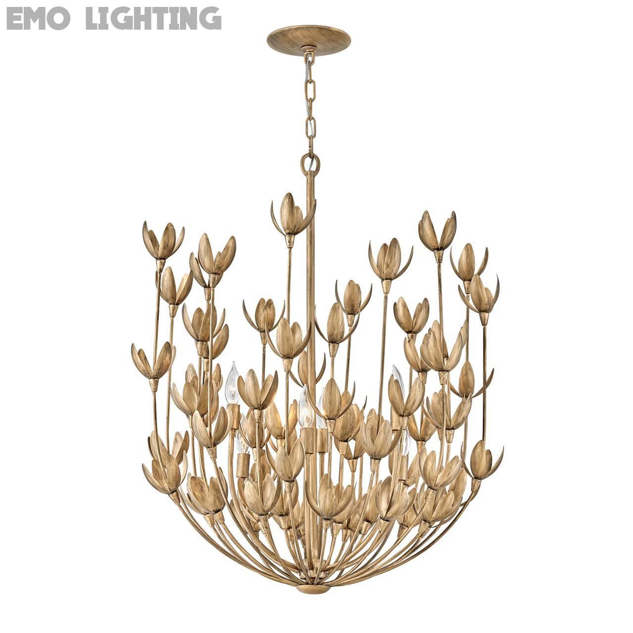 Hinkley Lighting Flora 26 Inch 6-Light Chandelier, Burnished Gold