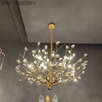Gemstone Branch Chandelier with Artistic Design for Bedroom or Living Room