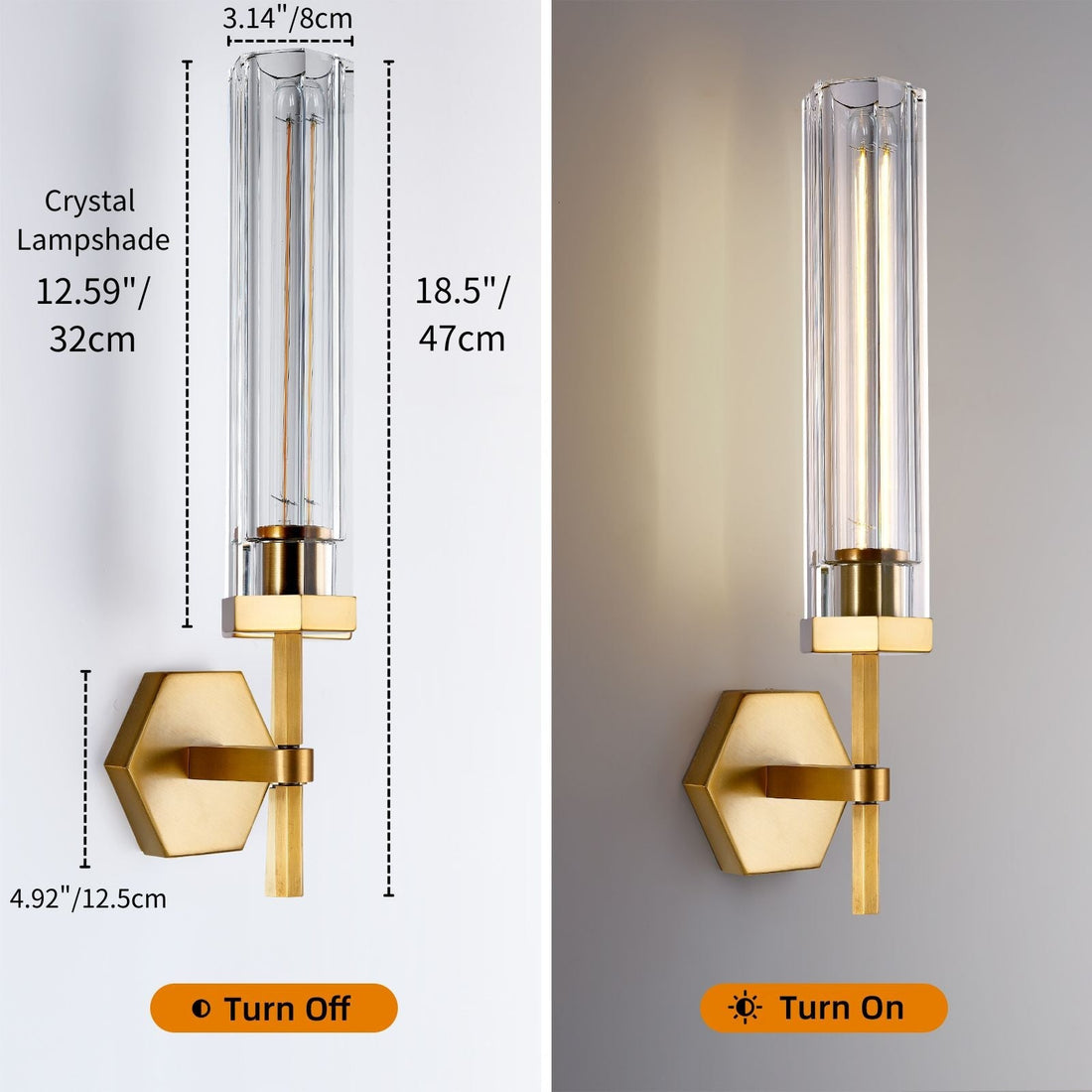 Lambert Hexagonal Single Sconce