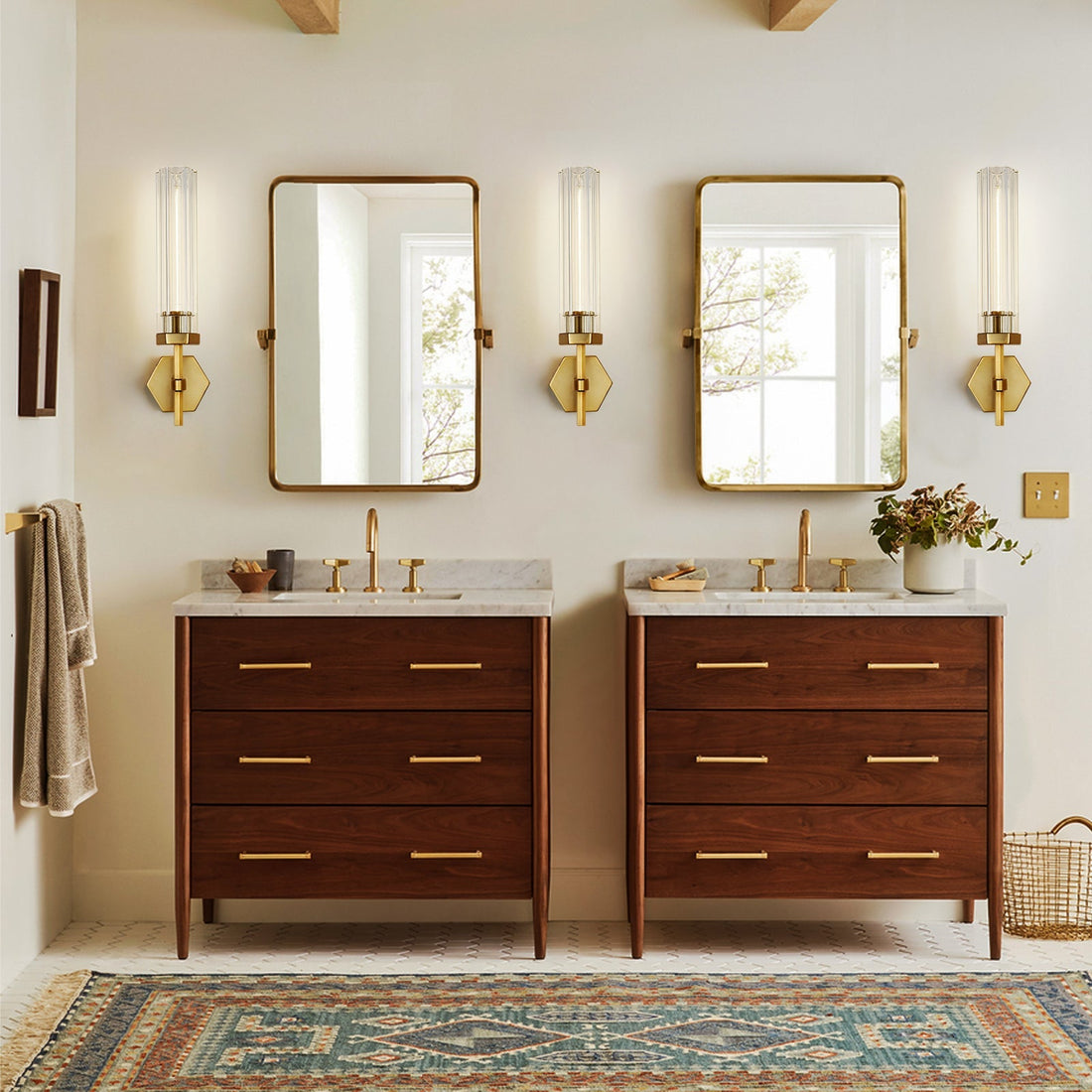 Lambert Hexagonal Double Sconce