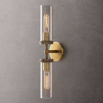 Lambert Knurled Double Sconce