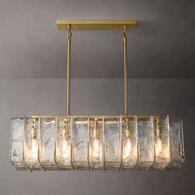 Lattice Rectangular  Dining Room Chandelier 49"