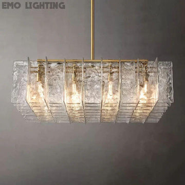 Lattice Square Chandelier 49" For Living Room