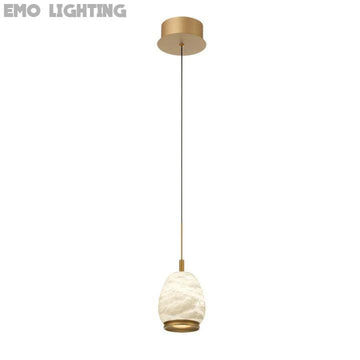 Lucidata Round LED Alabaster Pendant Lamp