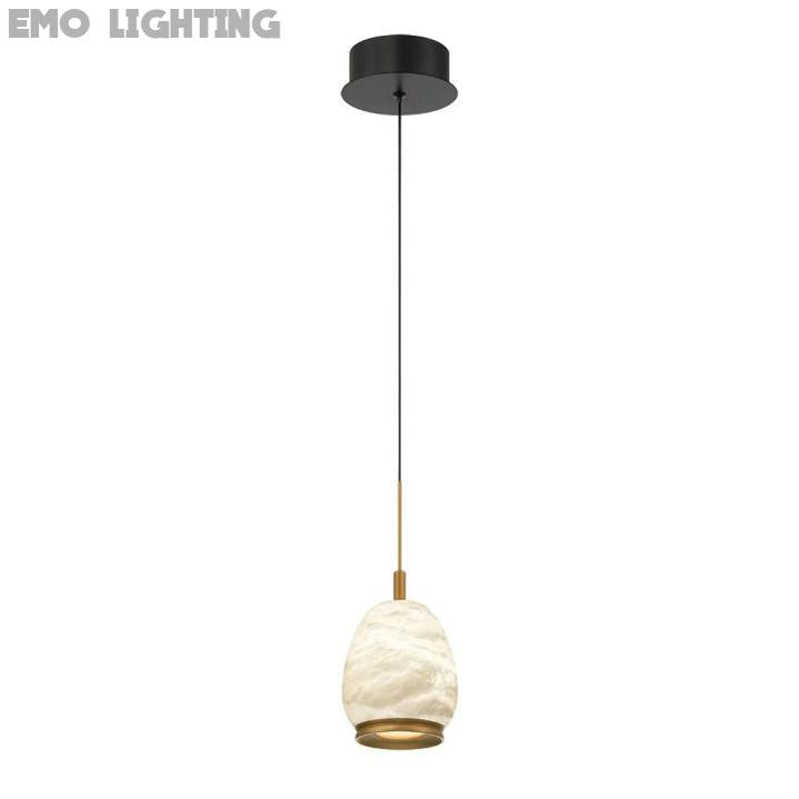 Lucidata Round LED Alabaster Pendant Lamp