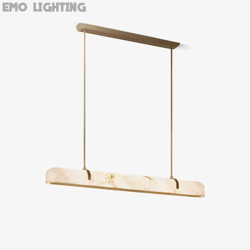 Modern Linear Alabaster Chandelier