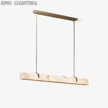 Modern Linear Alabaster Chandelier