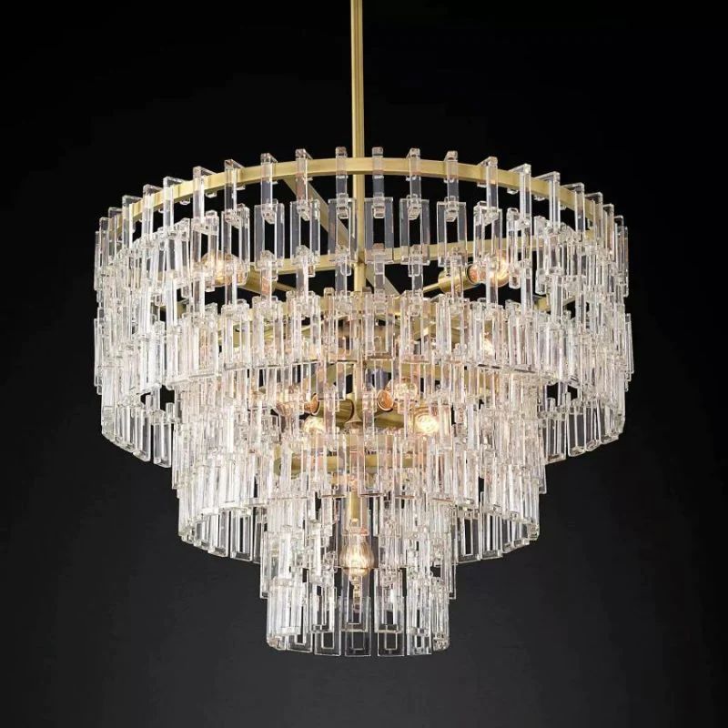Marigan Crystal 3-Tier Round Chandelier 36"