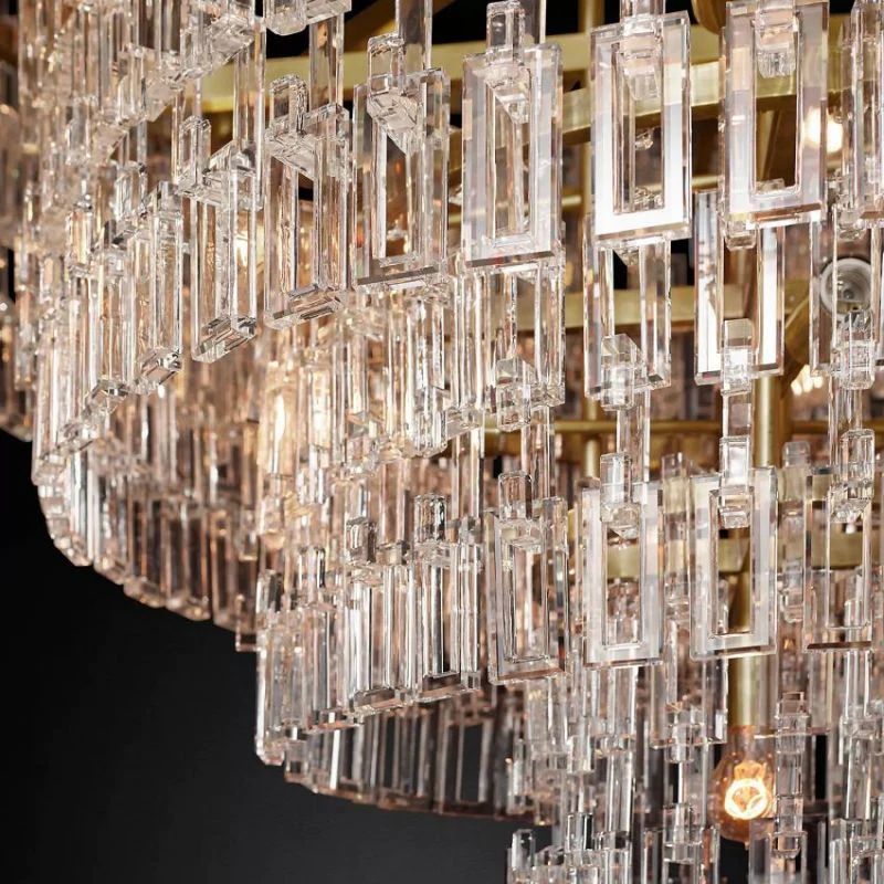 Marigan Crystal 5-Tier Round Chandelier 60"