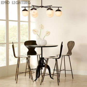 Metro Alabaster 6 Light Chandelier