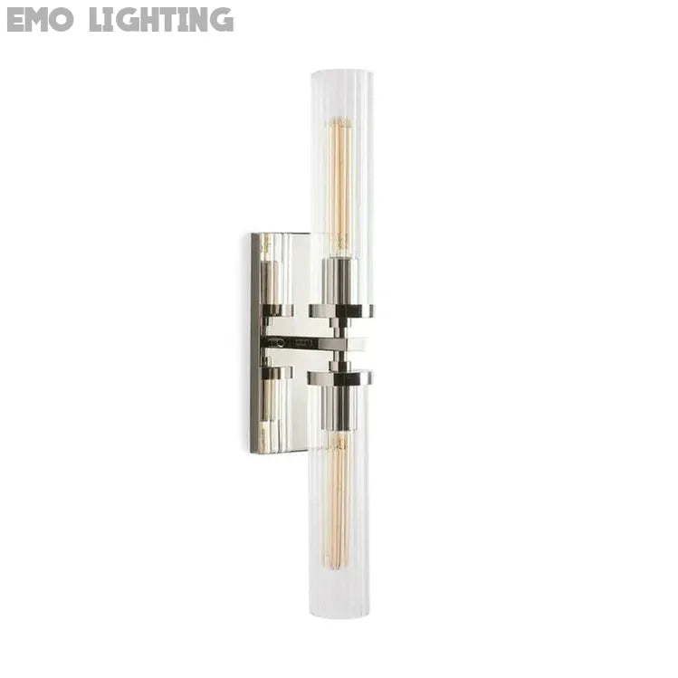 Andreas Glass Modern Wall Lamp 2 Light