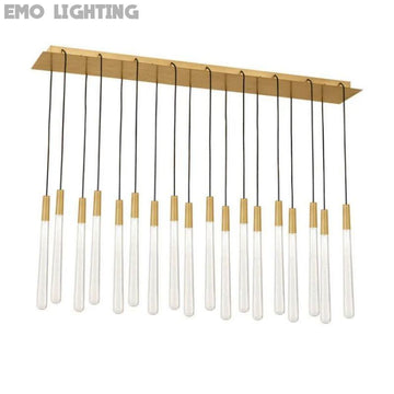 Noland 18-Light Linear Crystal Chandelier 48" - thebelacan