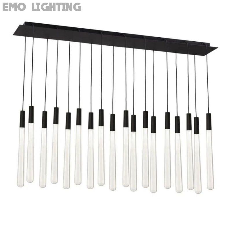 Noland 18-Light Linear Crystal Chandelier 48" - thebelacan