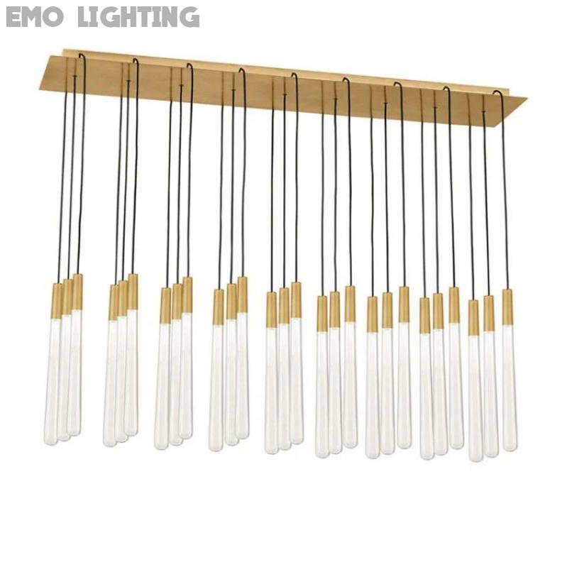 Noland 27-Light Linear Crystal Chandelier 48" - thebelacan