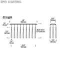 Noland 27-Light Linear Crystal Chandelier 48