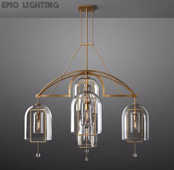 Fulcrum Round Chandelier 61" 5-Lights