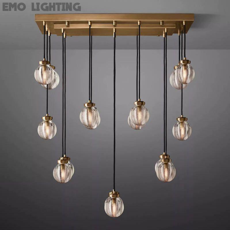 Pearl Rectangle Chandelier 36" For Dining Room Kitchen