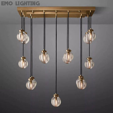 Pearl Rectangle Chandelier 36" For Dining Room Kitchen