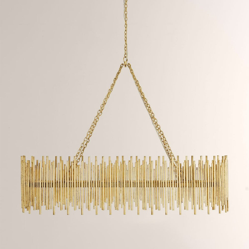 Althely 10 Lights Rectangle Pendant Chandelier