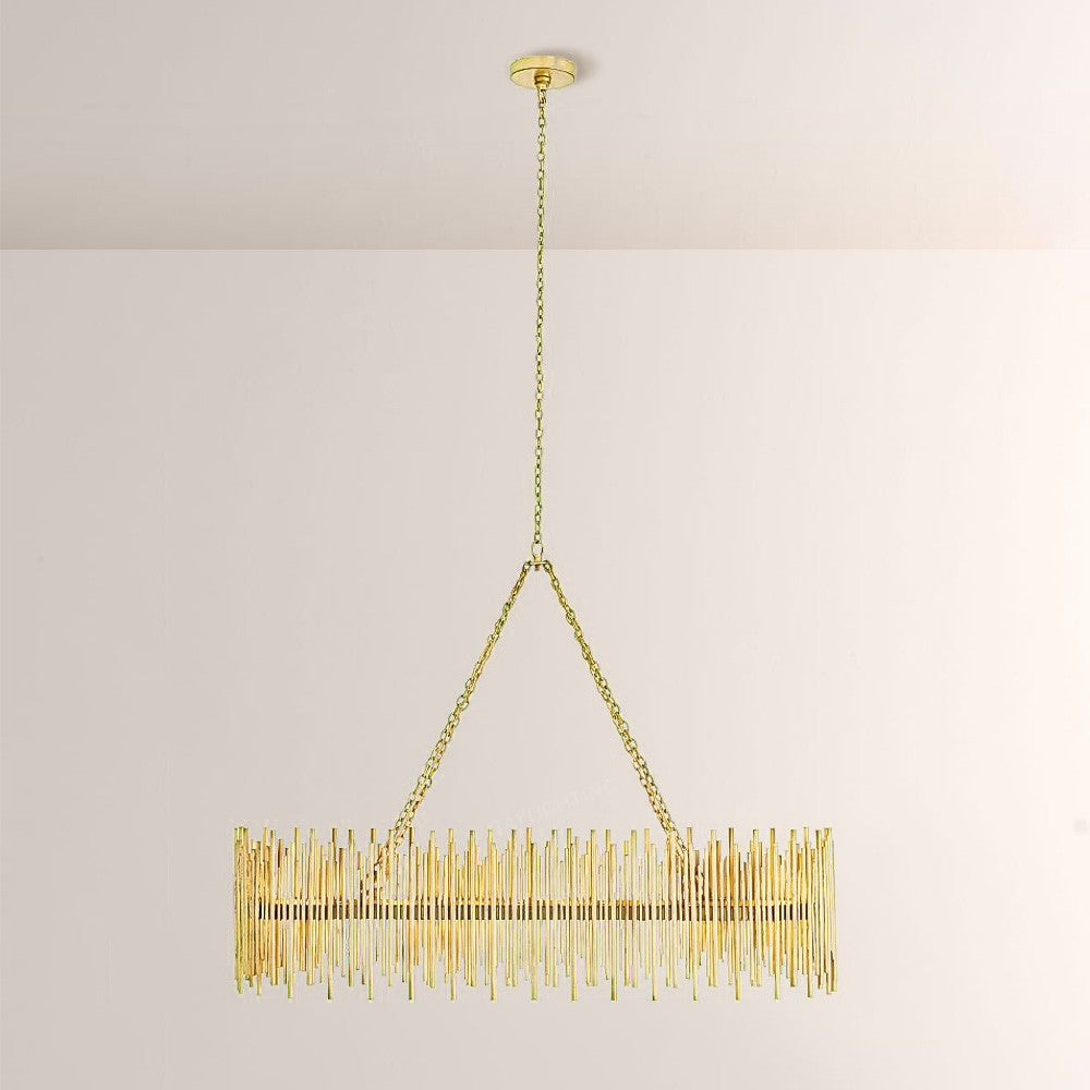 Althely 10 Lights Rectangle Pendant Chandelier