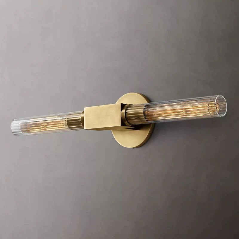 Cannel Glass Linear Wall Sconce