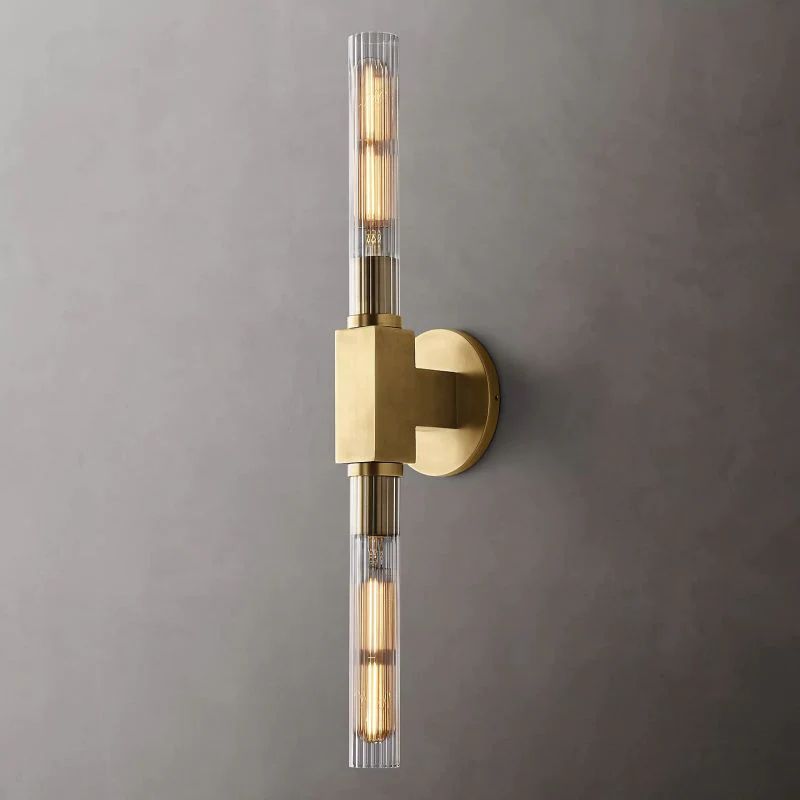 Cannel Glass Linear Wall Sconce