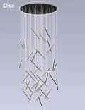 Modern Italian Creative Art Sticks Ceiling Chandelier for Living Room/Staircase/Hotel Lobby， round ,rectangle, extra large , oversized, sticks, acrylic, adjustable, foyer, duplex