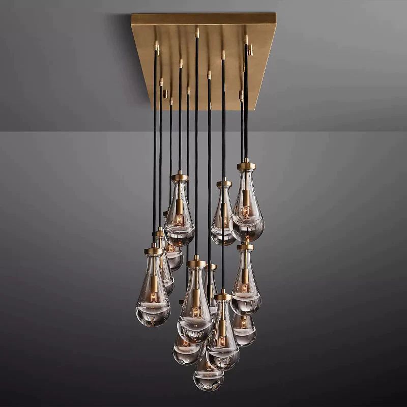 Rain Rectangular Chandelier 54"