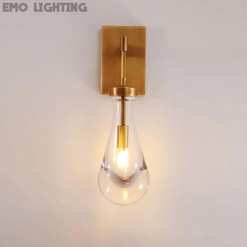 Rain Glass Wall Sconce Rod