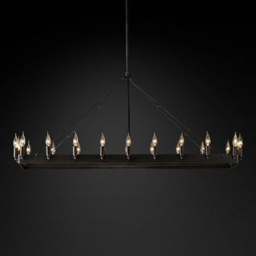 Camino Vintage Candelabra Rectangle Chandelier 52''L