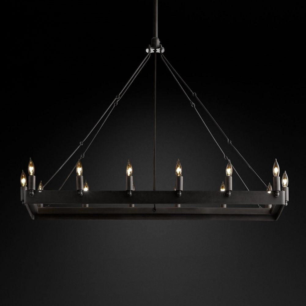 Camino Vintage Candelabra Rectangle Chandelier 41''L