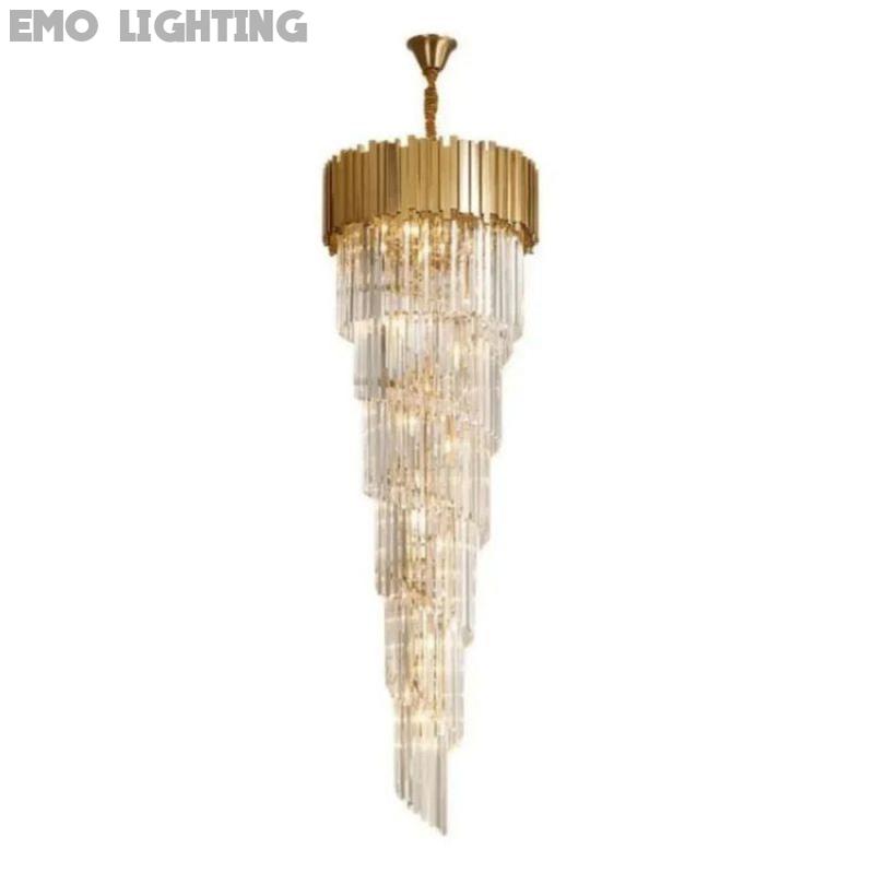 Rhea Golden Modern Crystal Chandelier - thebelacan