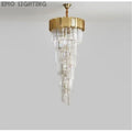 Rhea Golden Modern Crystal Chandelier - thebelacan