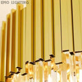 Rhea Golden Modern Crystal Chandelier - thebelacan