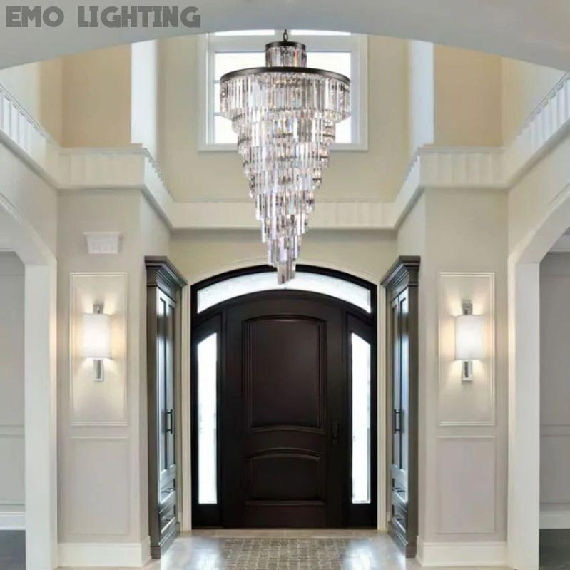 Rhea Spiral Tierd Crystal Chandelier - thebelacan