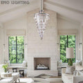 Rhea Spiral Tierd Crystal Chandelier - thebelacan