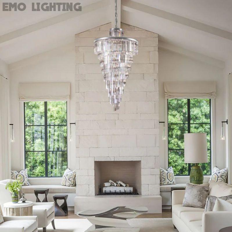 Rhea Spiral Tierd Crystal Chandelier - thebelacan
