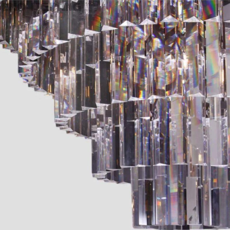 Rhea Spiral Tierd Crystal Chandelier - thebelacan