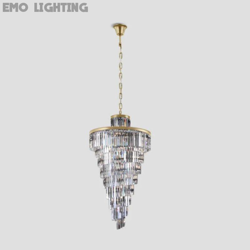 Rhea Spiral Tierd Crystal Chandelier - thebelacan