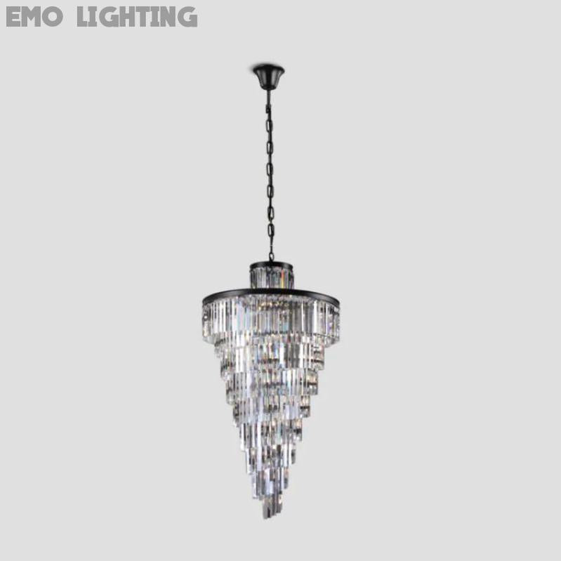 Rhea Spiral Tierd Crystal Chandelier - thebelacan