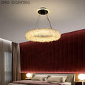 Rock Crystal Halo Modern Chandelier - thebelacan