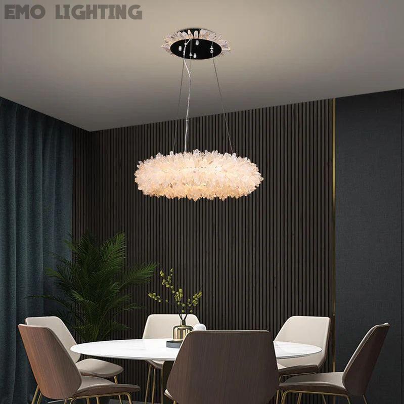 Rock Crystal Halo Modern Chandelier - thebelacan