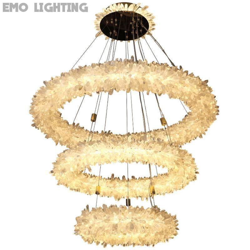Rock Crystal Halo Modern Chandelier - thebelacan