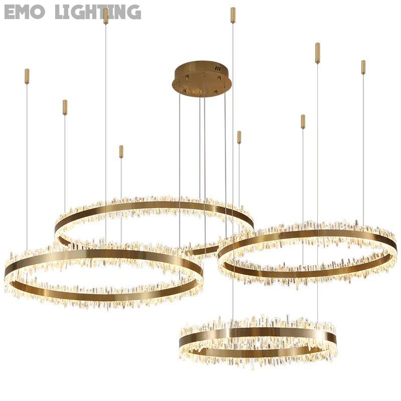 Rock Crystal Rings Luxury Chandelier - valleylamps