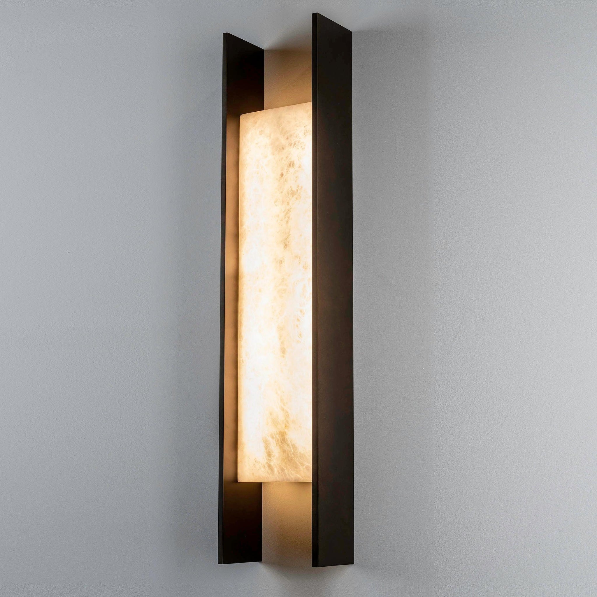 Gabriel Modern Natural Stone Indoor Alabaster Linear Wall Sconce